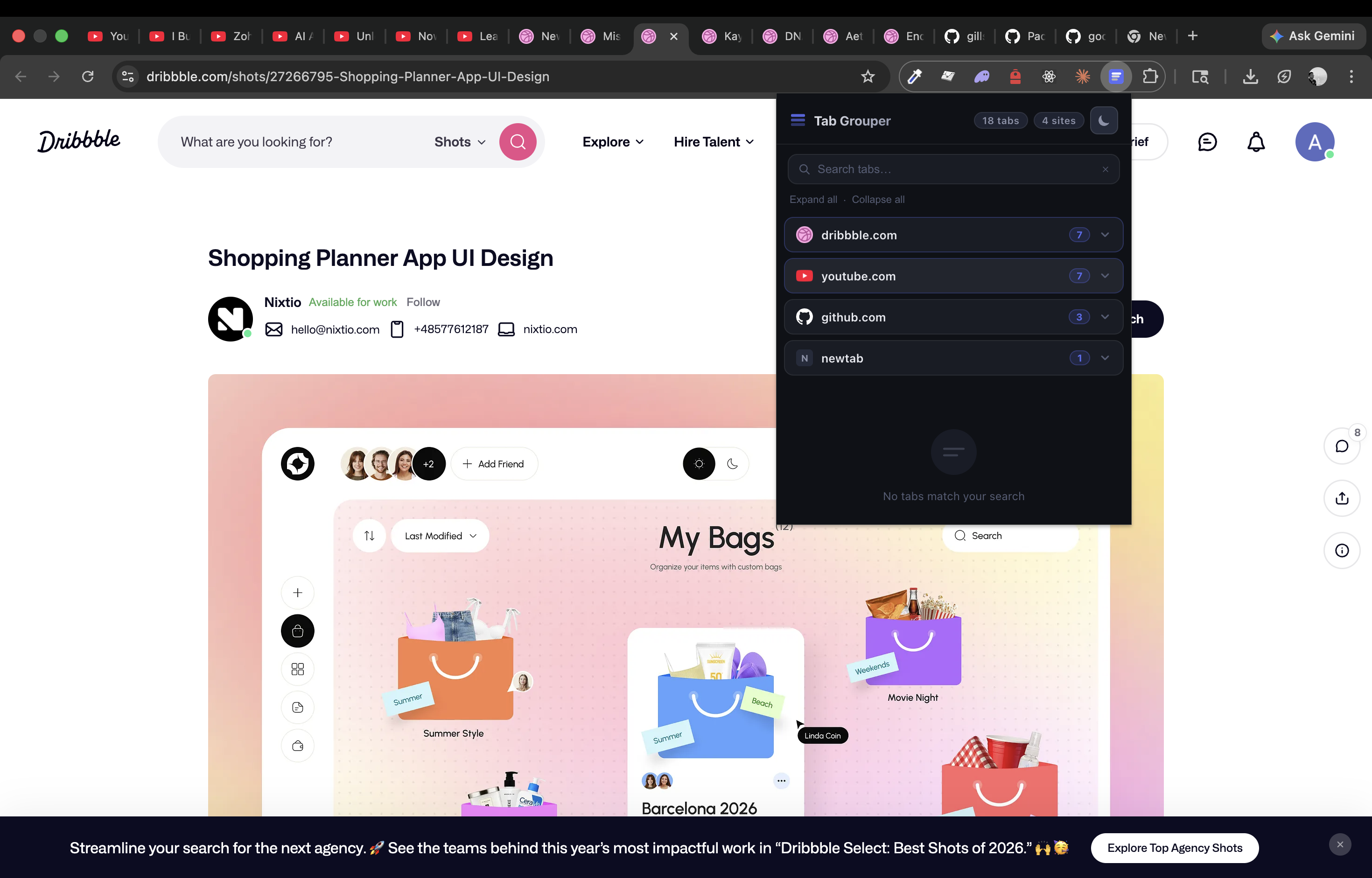 Dark mode all groups collapsed